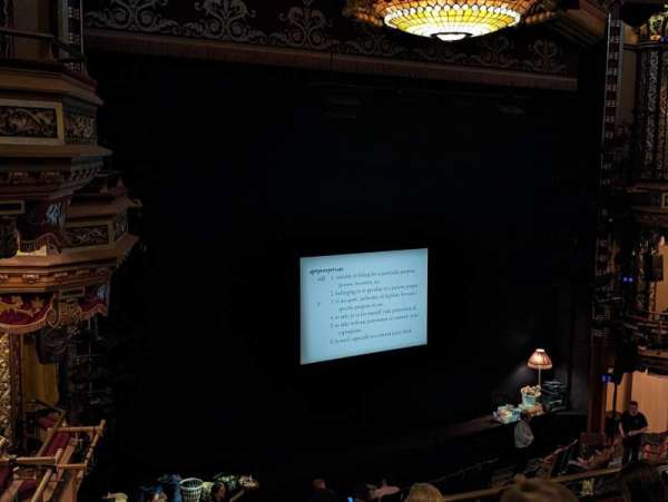 Belasco Theatre, bloc: Mezzanine L, rangée: F, place: 21