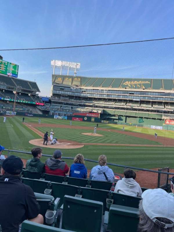 Oakland Coliseum, bloc: 116, rangée: 18, place: 3