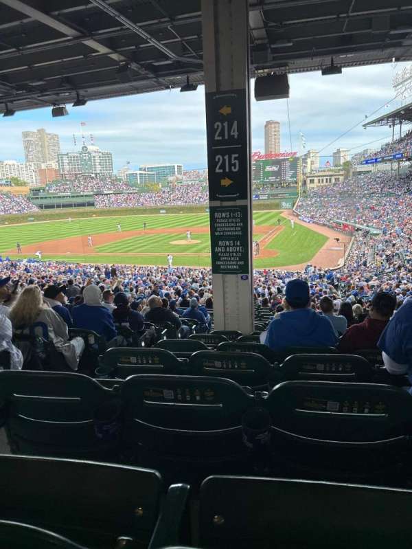 Wrigley Field, bloc: 215, rangée: 13, place: 3