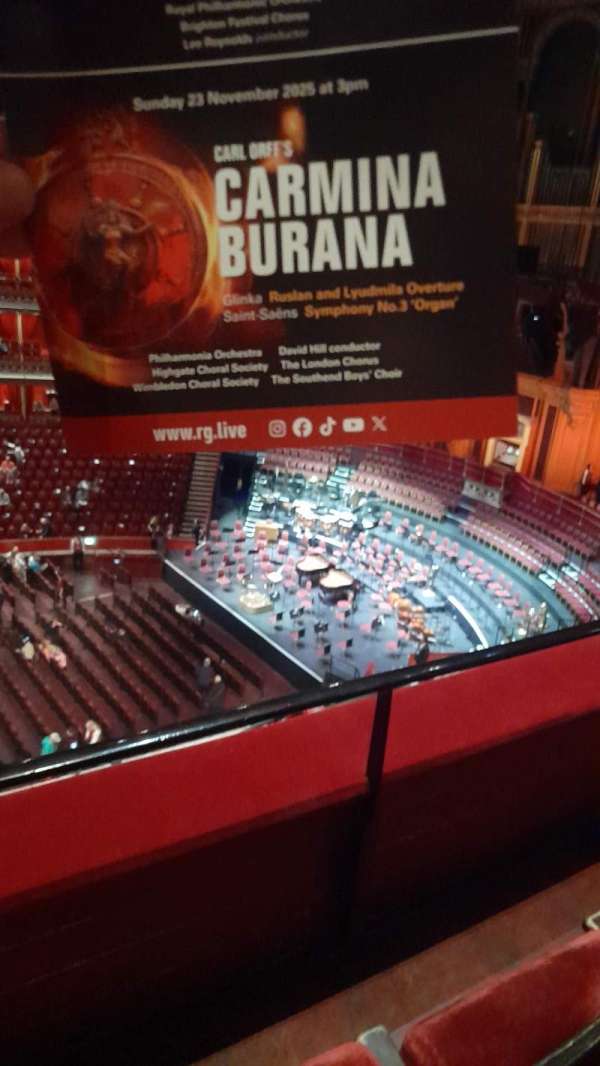 Royal Albert Hall, bloc: Rausing Circle W, rangée: 2, place: 100