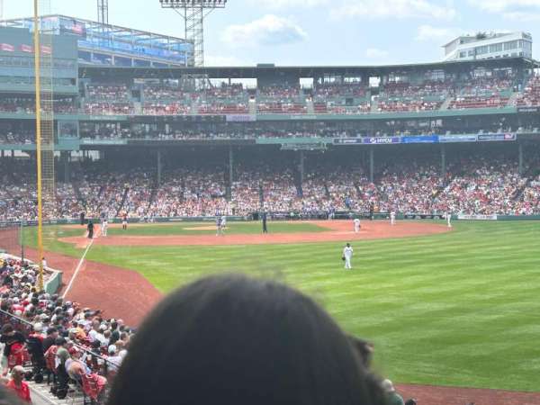 Fenway Park, bloc: Right Field Box 90, rangée: Ww, place: 1