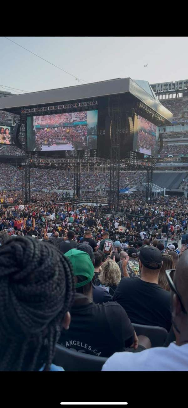 MetLife Stadium, bloc: 111a, rangée: 19, place: 5