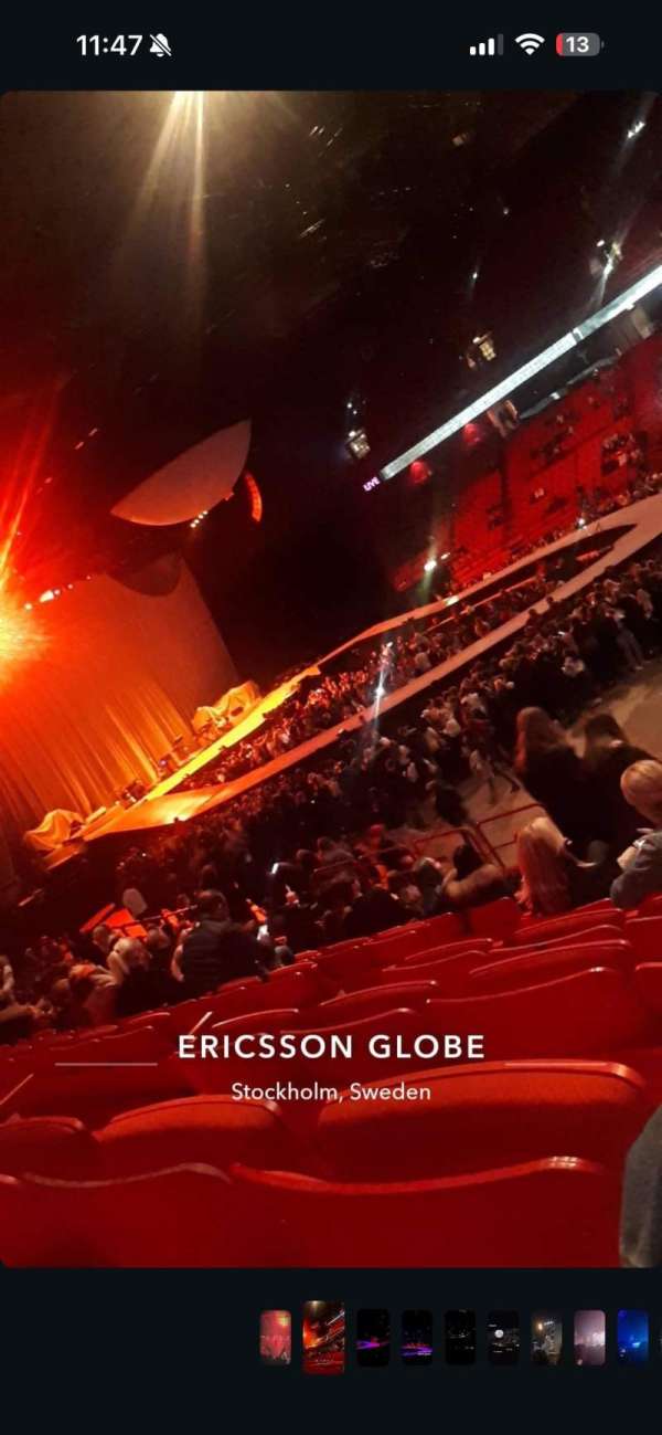 Avicii Arena, bloc: A10, rangée: 11, place: 14