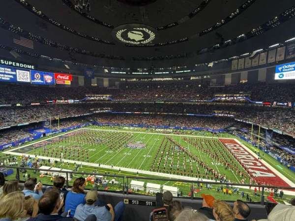Caesars Superdome, bloc: 511, rangée: 4, place: 22