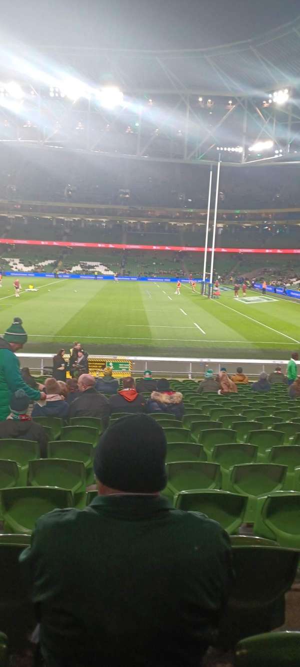 Aviva Stadium, bloc: 122, rangée: W, place: 12