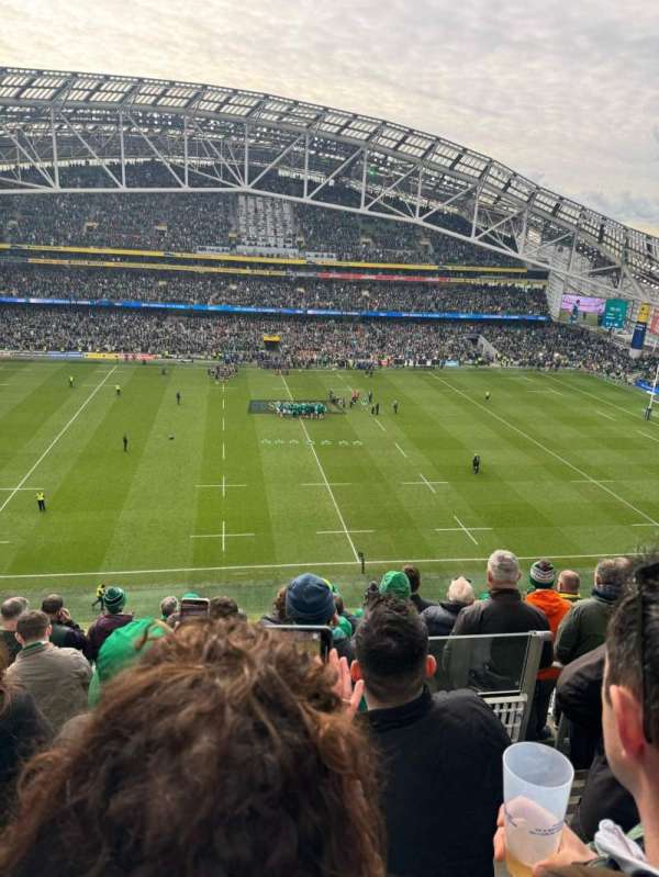 Aviva Stadium, bloc: 505, rangée: J, place: 17
