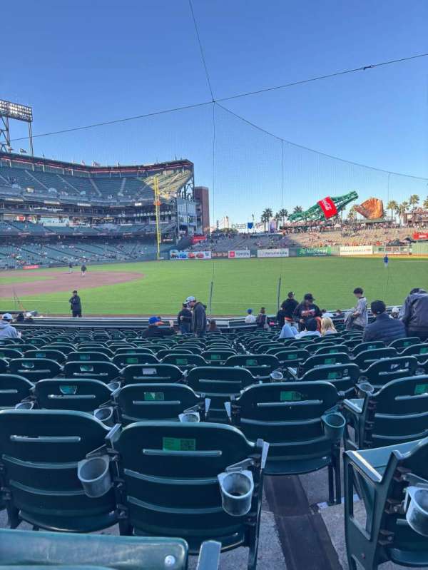 Oracle Park, bloc: 103, rangée: 17, place: 12
