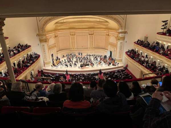 Carnegie Hall, bloc: Dress Circle C, rangée: FF, place: 106