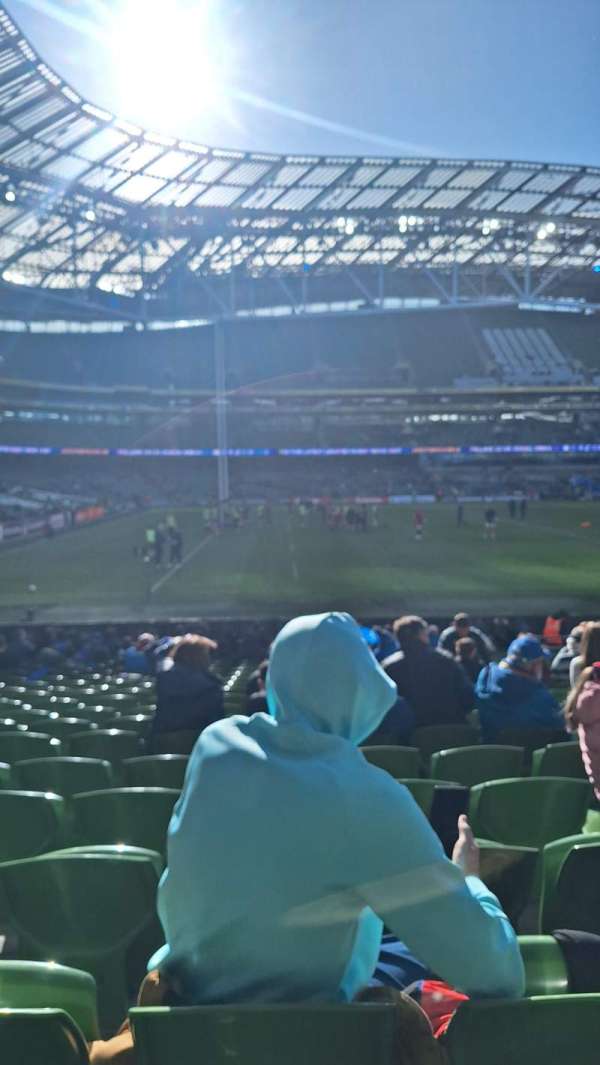 Aviva Stadium, bloc: 107, rangée: V, place: 28
