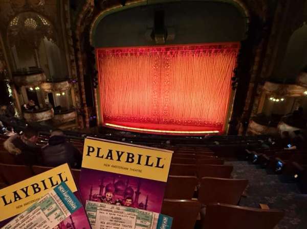 New Amsterdam Theatre, bloc: Mezzanine C, rangée: KK, place: 101