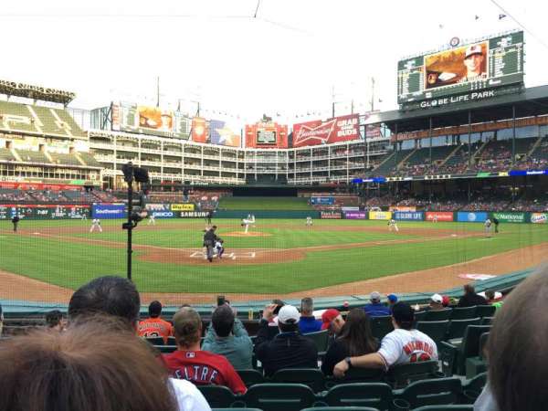 Globe Life Park in Arlington, bloc: 25, rangée: 6, place: 17