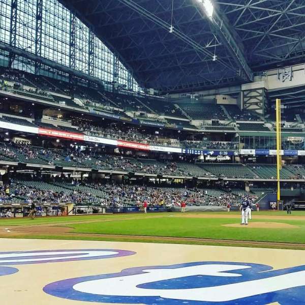 American Family Field, bloc: 113, rangée: 4, place: 6