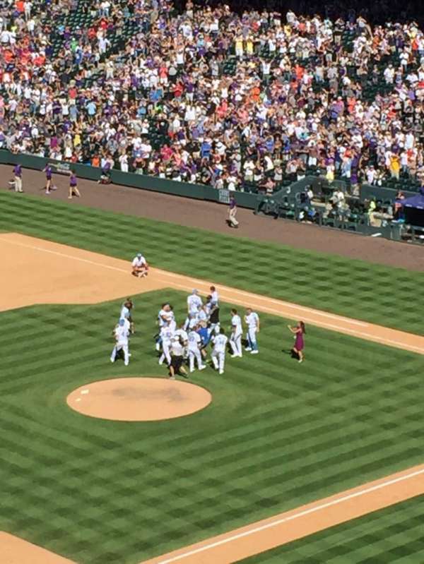 Coors Field, bloc: L343, rangée: 2, place: 8