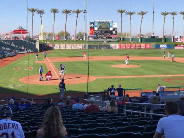 Goodyear Ballpark, bloc: 114, rangée: X, place: 7