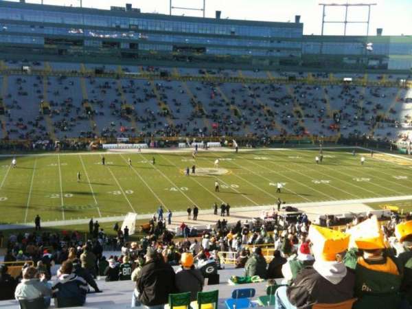 Lambeau Field, bloc: 123, rangée: 60, place: 22