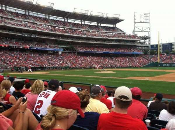 Nationals Park, bloc: 130, rangée: H, place: 1
