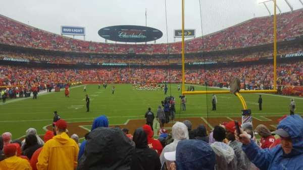Arrowhead Stadium, bloc: 110, rangée: 9, place: 27