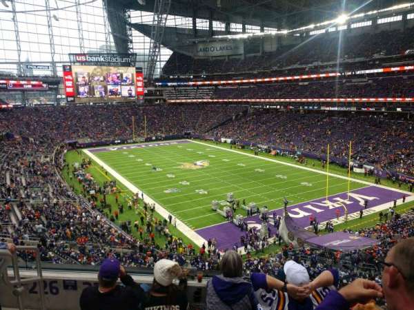 U.S. Bank Stadium, bloc: 225, rangée: 4, place: 6