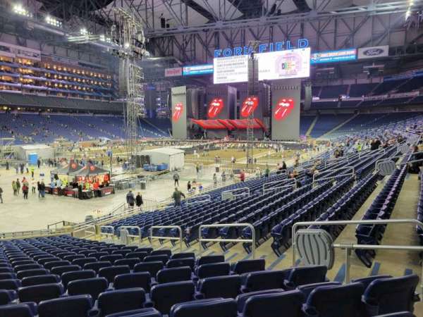 Ford Field, bloc: 121, rangée: 21, place: 10
