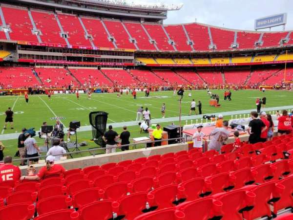 Arrowhead Stadium, bloc: 103, rangée: 9, place: 10