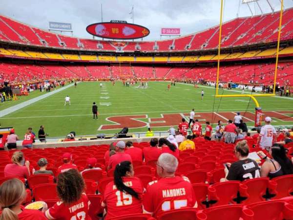 Arrowhead Stadium, bloc: 111, rangée: 15, place: 10