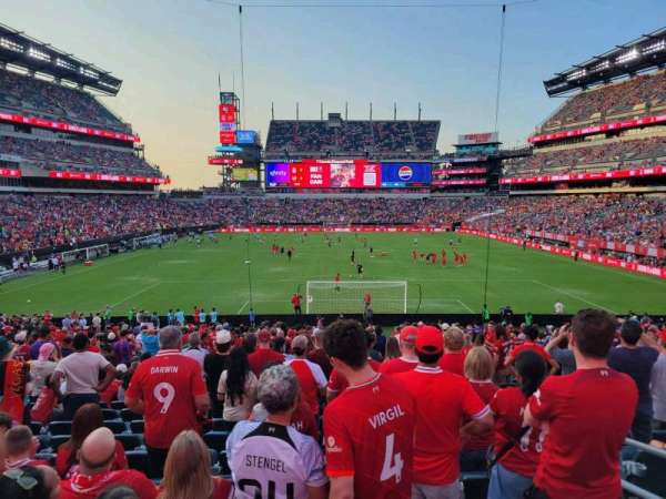 Lincoln Financial Field, bloc: 110, rangée: 28, place: 3