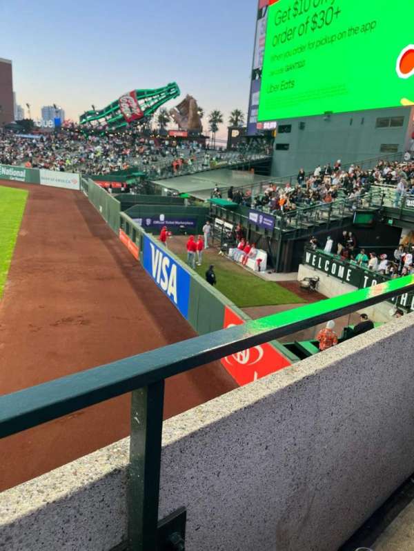 Oracle Park, bloc: 145, rangée: 1, place: 18