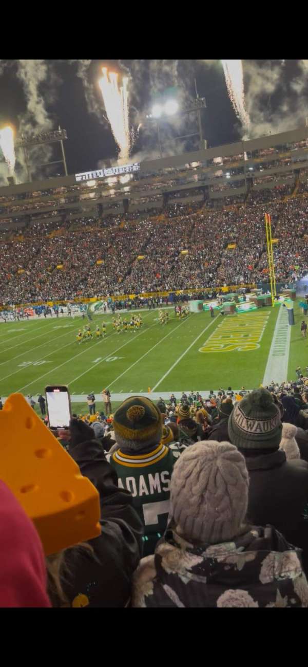 Lambeau Field, bloc: 130, rangée: 39