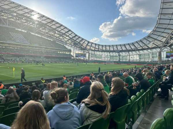 Aviva Stadium, bloc: 109, rangée: P, place: 9