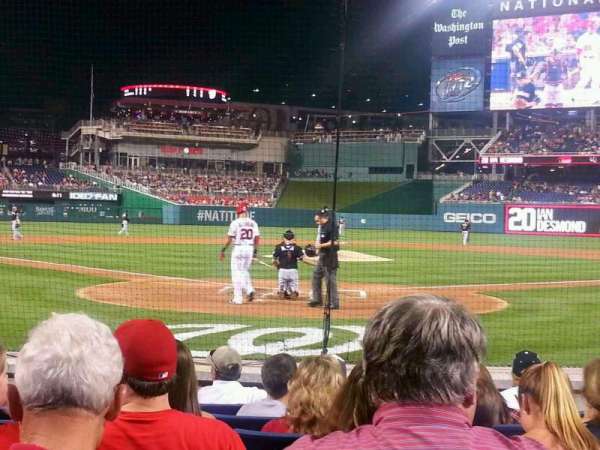 Nationals Park, bloc: Terra Club C, rangée: G, place: 8