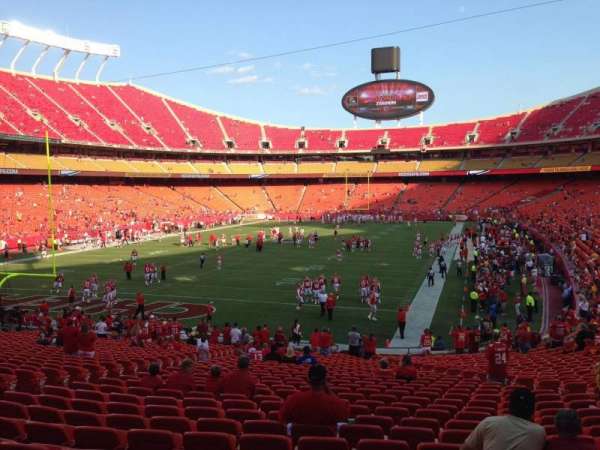 Arrowhead Stadium, bloc: 126, rangée: 30, place: 15