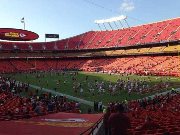 Arrowhead Stadium, bloc: 113, rangée: 30, place: 23