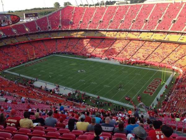 Arrowhead Stadium, bloc: 319, rangée: 41, place: 5