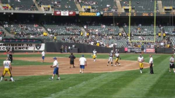 Oakland Coliseum, bloc: 105, rangée: 8, place: 5