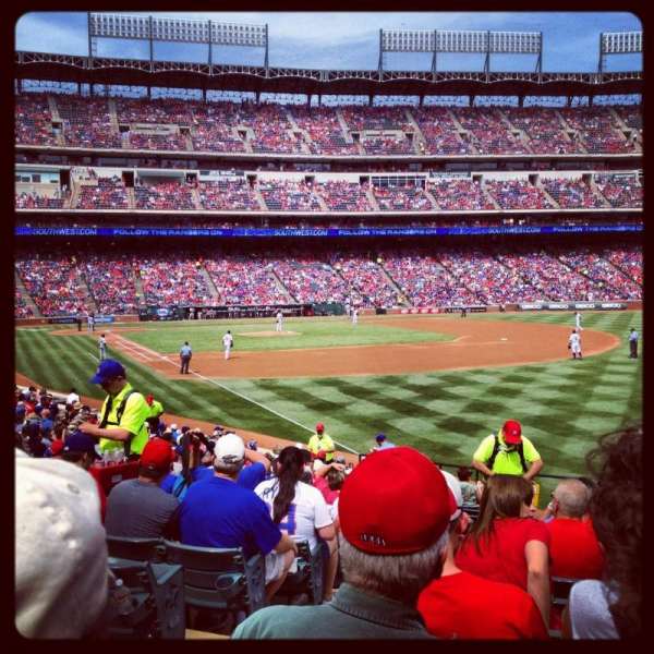 Globe Life Park in Arlington, bloc: 40, rangée: 20, place: 1