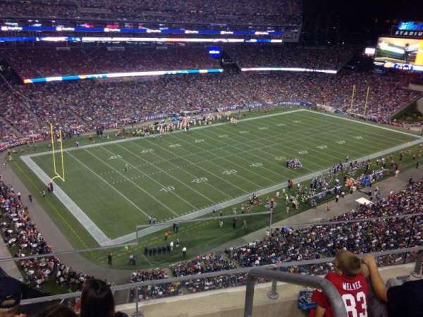Gillette Stadium, bloc: 315, rangée: 14, place: 2