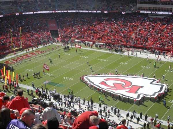 Arrowhead Stadium, bloc: 344, rangée: 29, place: 19