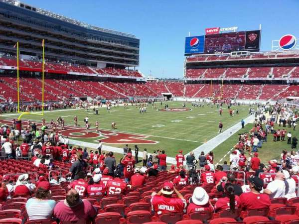 Levi's Stadium, bloc: 124, rangée: 18, place: 9
