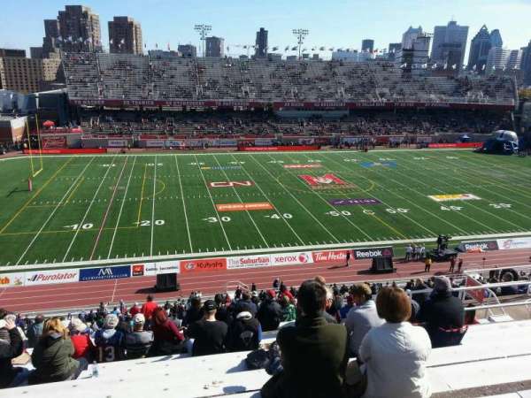 Percival Molson Memorial Stadium, bloc: i2, rangée: 10, place: 18