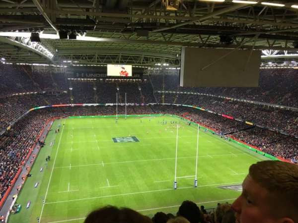 Principality Stadium, bloc: U21, rangée: 26, place: 5