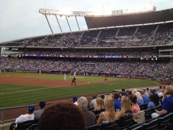 Kauffman Stadium, bloc: 114, rangée: H, place: 10