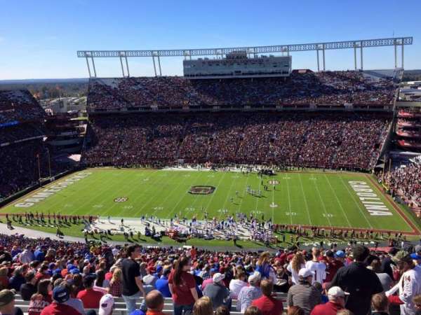 Williams-Brice Stadium, bloc: 504, rangée: 40, place: 7