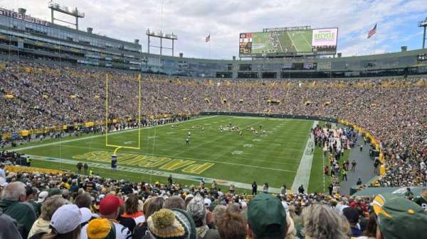 Lambeau Field, bloc: 135, rangée: 37, place: 16