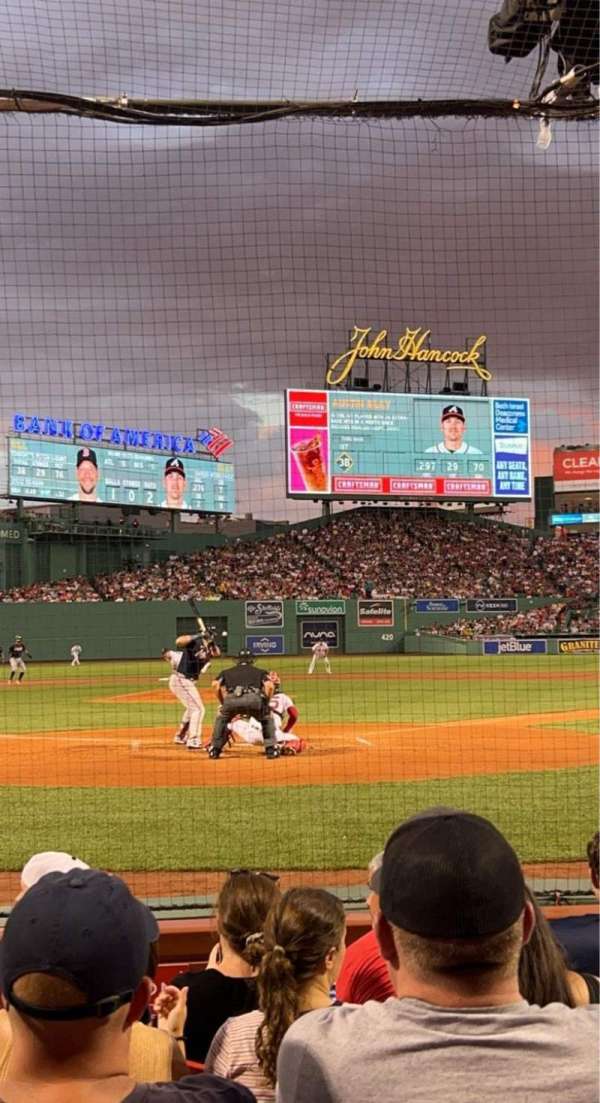 Fenway Park, bloc: Field Box 45, rangée: D, place: 3