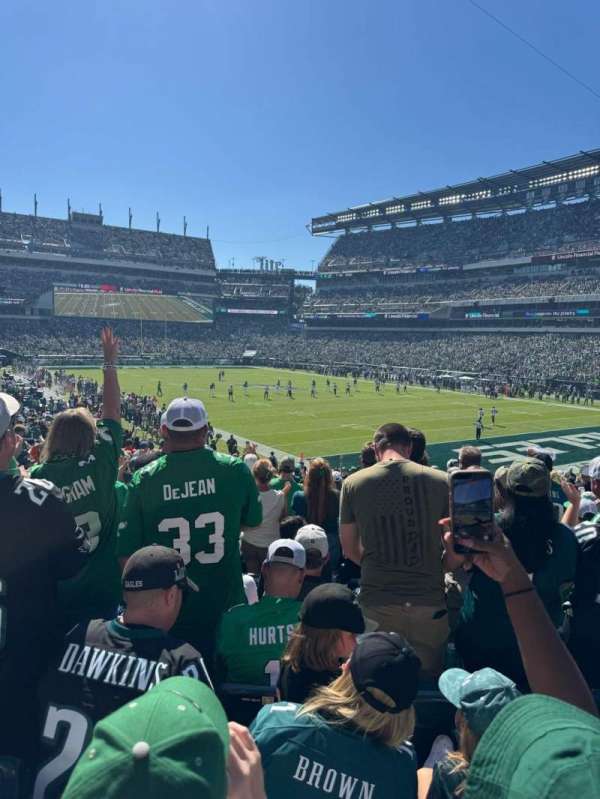 Lincoln Financial Field, bloc: 126, rangée: 26, place: 9