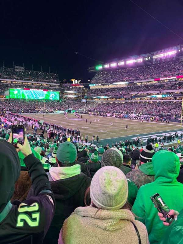Lincoln Financial Field, bloc: 126, rangée: 26, place: 9