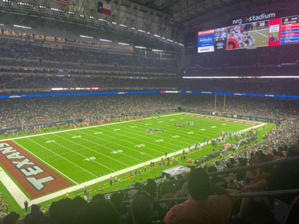 NRG Stadium, bloc: 342, rangée: R, place: 4