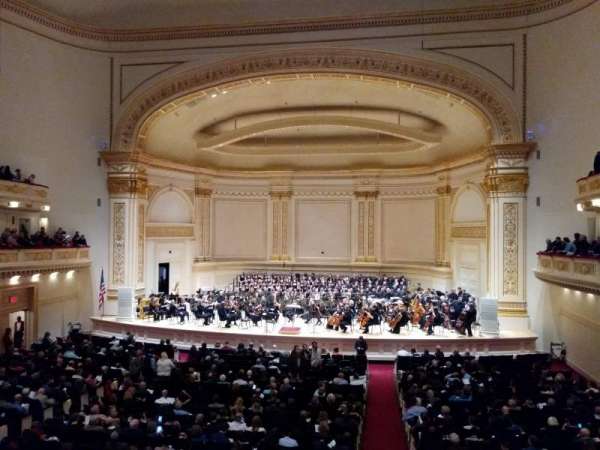 Carnegie Hall, bloc: Box 29, rangée: 1, place: 3