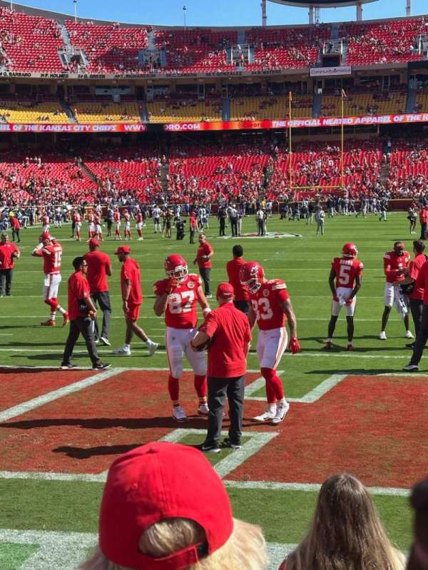 Arrowhead Stadium, bloc: 127, rangée: 1, place: 17