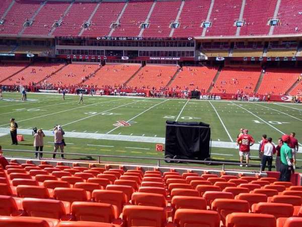 Arrowhead Stadium, bloc: 135, rangée: 11, place: 7